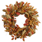 Northlight 24in. Autumn Leaves & Berries Fall Harvest  Wreath - image 1