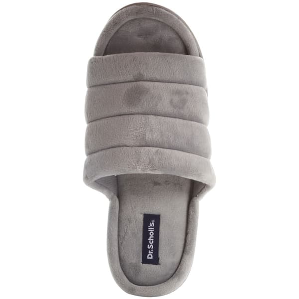 Womens Dr. Scholl''s Quilted Velour Slide Slippers
