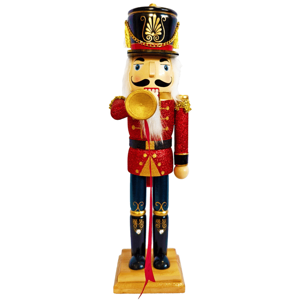 Santa''s Workshop 14in. Royal Trumpeter Nutcracker - image 