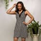 Womens 24/7 Comfort Apparel Black & White Collared Mini Dress - image 4