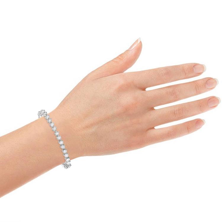 Nova Star® White Gold 3 1/4ctw. Lab Grown Diamond Tennis Bracelet