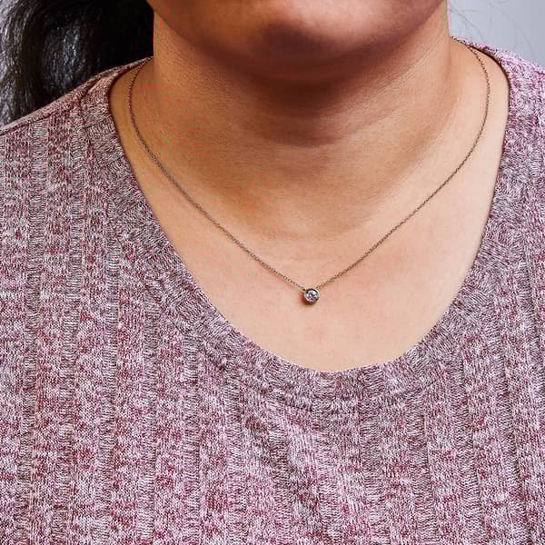 Haus of Brilliance 10kt. Rose Gold 1/3ctw. Diamond Round Pendant