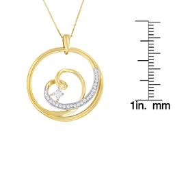 Espira 10kt. Yellow Gold 1/6ctw. Round Diamond Necklace
