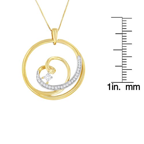 Espira 10kt. Yellow Gold 1/6ctw. Round Diamond Necklace