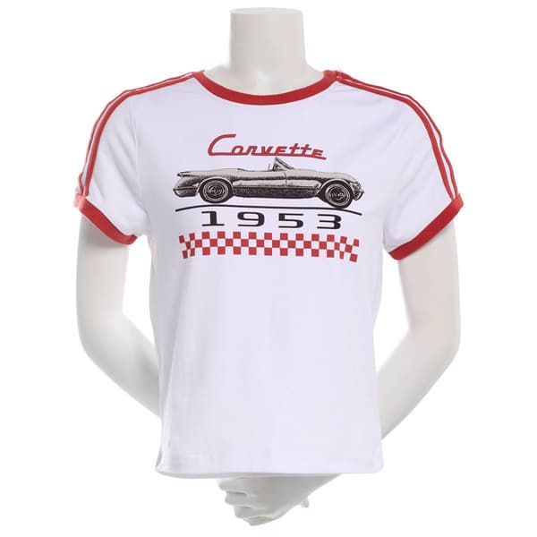 Juniors Plus C-Life 1953 Corvette Ringer Baby Tee - image 