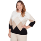 Plus Size Alfred Dunner Seville Stud Embellished Argyle Sweater - image 3