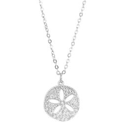 Athra Silver Plated Sand Dollar Pendant Necklace