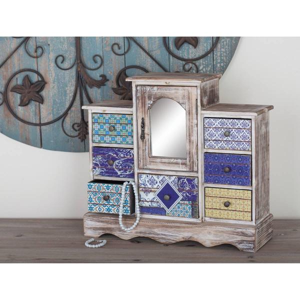 9th & Pike® White Wood Vintage Jewelry Box