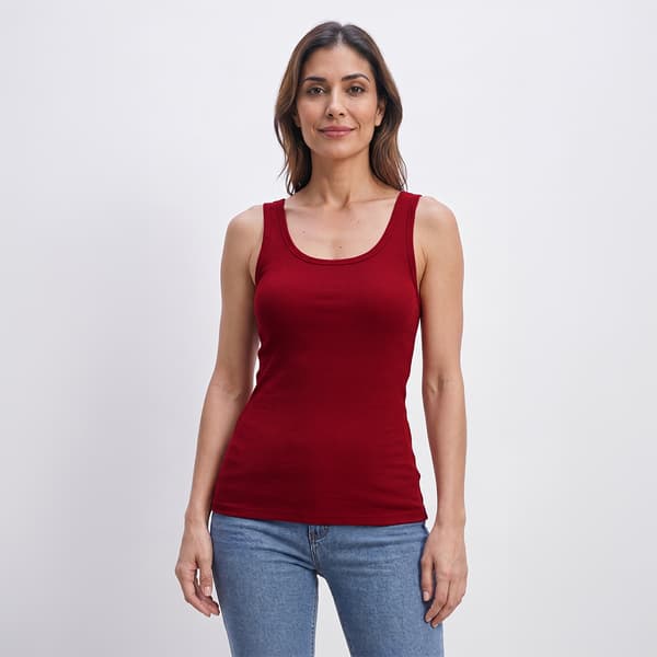 Womens Architect® 2x2 Ribbed Solid Tank Top