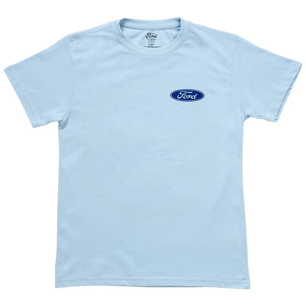 Young Mens Ford Motor Co. Short Sleeve Graphic Tee - Chambray