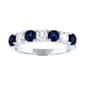 Gemstone Classics&#40;tm&#41; Created Blue/White Sapphire Silver Band - image 1