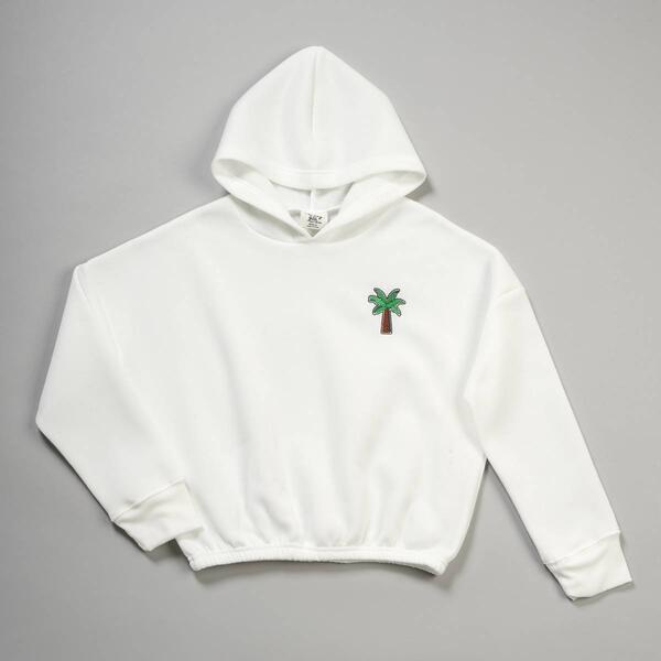 Girls &#40;7-16&#41; Jolie & Joy Palm Tree Chenille Patch Pullover Hoodie - image 