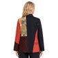 Womens Ali Miles Abtsract Patchwork Front Button Jacket - image 2