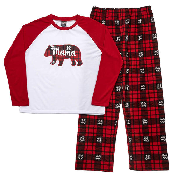 Womens PJ''S & Presents Mama Bear Long Sleeve Pajama Set - image 