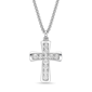 Mens Lynx 1/2ctw. Lab-Grown Diamond Cross Pendant Necklace - image 1