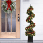 Puleo International 4ft. Pre-Lit Potted Swirl Christmas Tree - image 3