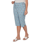 Plus Size Ruby Rd. French Riviera Pull On Floral Denim Capris - image 3