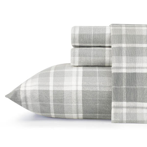 Laura Ashley(R) Mulholland 160 TC Plaid Flannel Sheet Set - image 