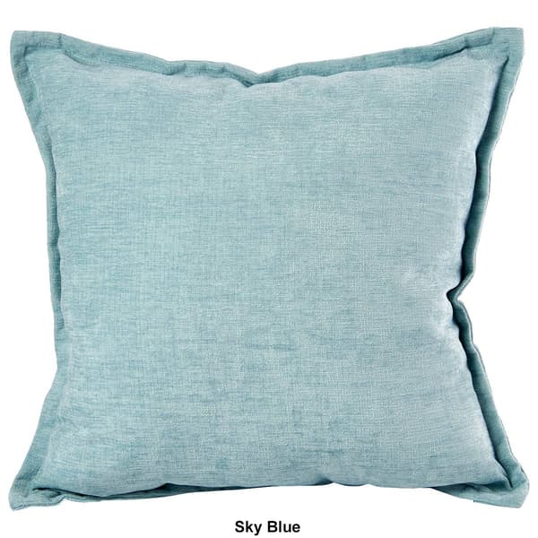 Spring Solid Chenille With Flower Decorative Pillow