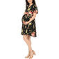 Womens White Mark Short Sleeve Floral Maternity A-Line Dress - image 2