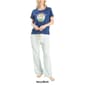 Womens Ocean Pacific Pacific Vibes T-Shirt Pajama Set - image 3