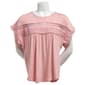 Womens Stella & Ginger Dolman Sleeve Lace Trim Blouse - image 1