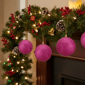 Northlight Magenta Glitter Shatterproof Christmas Ball Ornament - image 3