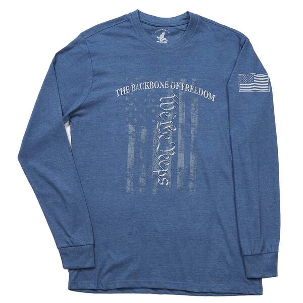 Mens Buckhorn River Long Sleeve American Flag Tee - image 