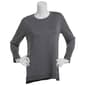 Womens Retrology Crew Neck Button Sleeve Side Slit Sweater - image 5