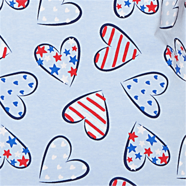 Plus Size Alfred Dunner Lady Liberty American Flag Hearts Blouse