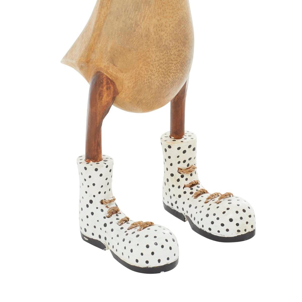 9th &amp; Pike® Decorative Natural Wood Polka Dots Ducks - Set Of 2