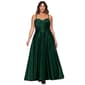 Juniors Plus Blondie Nites Satin Stone Cowl Neck A-Line Dress - image 1