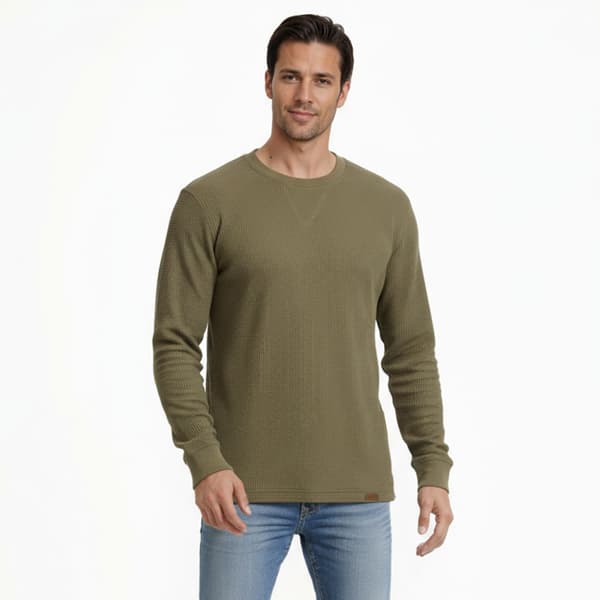 Mens Mountain Ridge Heavyweight Thermal Long Sleeve Crew Tee