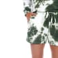Womens White Mark Tie Dye Lounge Top & Shorts Pajama Set - image 5