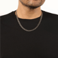 Mens Lynx Stainless Steel 7mm Foxtail Chain Necklace - image 3