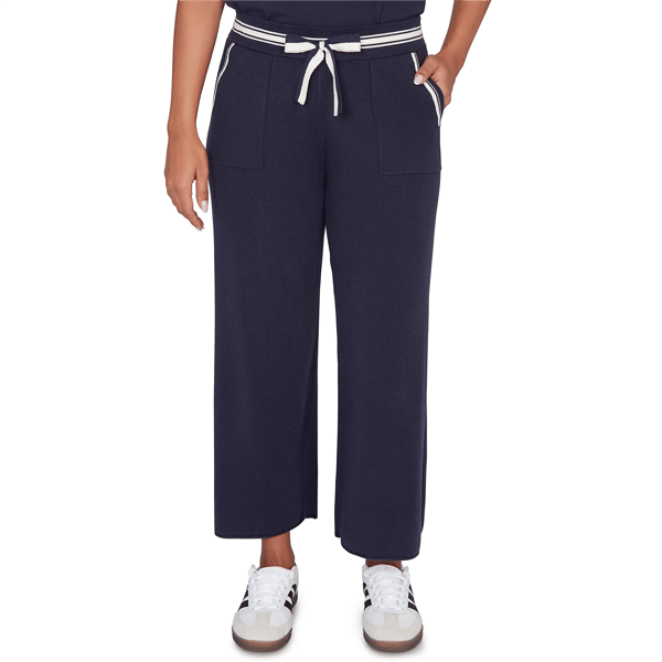 Plus Size Ruby Rd. Jetsetter Wide Leg Cropped Lounge Pant