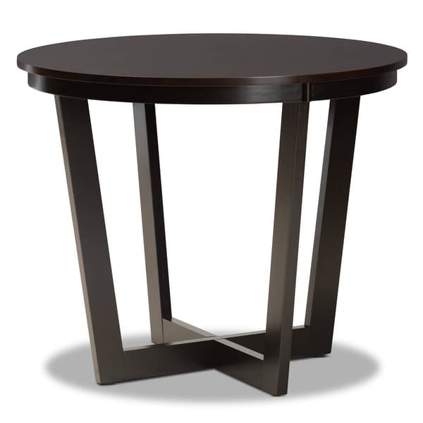 Baxton Studio Salida Dark Brown Finished Wood 5pc. Dining Set