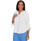 Petite Alfred Dunner Business As Usual 3/4 Tie Sleeve Blouse - image 3
