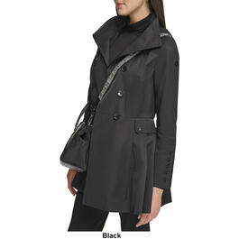 Womens Calvin Klein Double Breasted Cotton Trench Coat