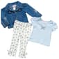 Baby Girl (12-24M) Little Lass(R) 3pc. Bow Tee & Denim Jacket Set - image 1
