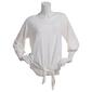 Womens Preswick & Moore 3/4 Sleeve Tie Front Knit Blouse - image 1
