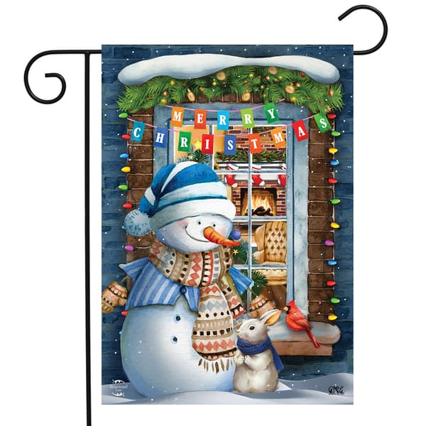 Briarwood Lane Christmas Window Snowman Garden Flag - image 