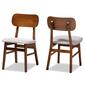 Baxton Studio Euclid Walnut Brown Wood 2pc. Dining Chair Set - image 1
