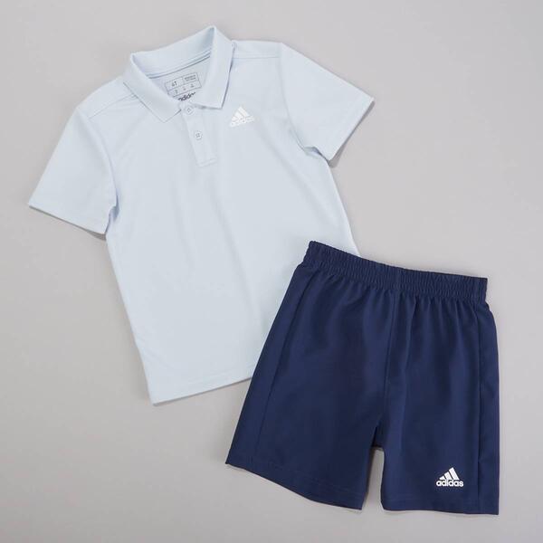 Toddler Boy adidas&#40;R&#41; Polo & Woven Shorts Set - image 