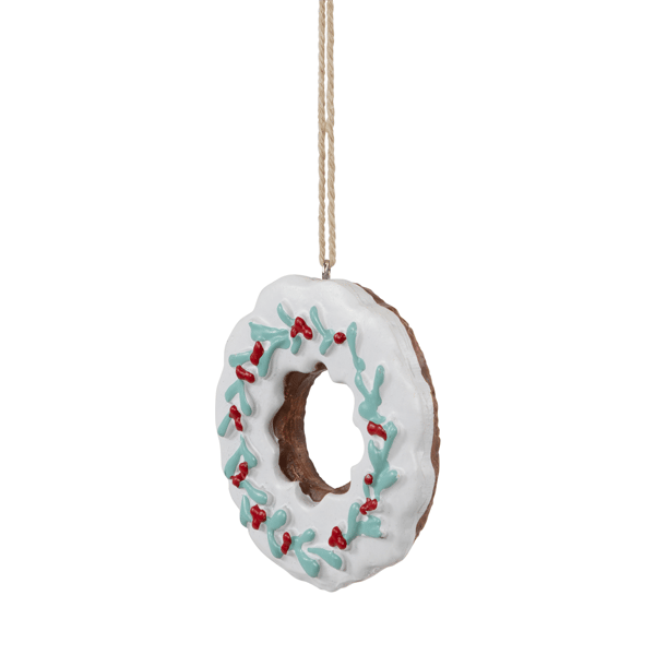 Northlight White Frosted Donut Christmas Ornament