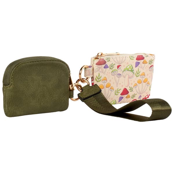 Womens DS Fashion 2 Piece Cardcase With Wristlet - Mushroom/Sage