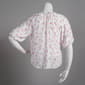 Womens Zac & Rachel Short Sleeve Tie Front Ice Cream Blouse - image 2