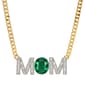 Gianni Argento 14kt. Gold Plated Lab Emerald Mom Necklace - image 1