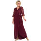 Womens R&M Richards 3/4 Embroidered Sleeve Drape Gown - image 2