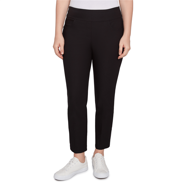 Petite Ruby Rd. Key Items Silky Tech Pull On Ankle Pants - image 